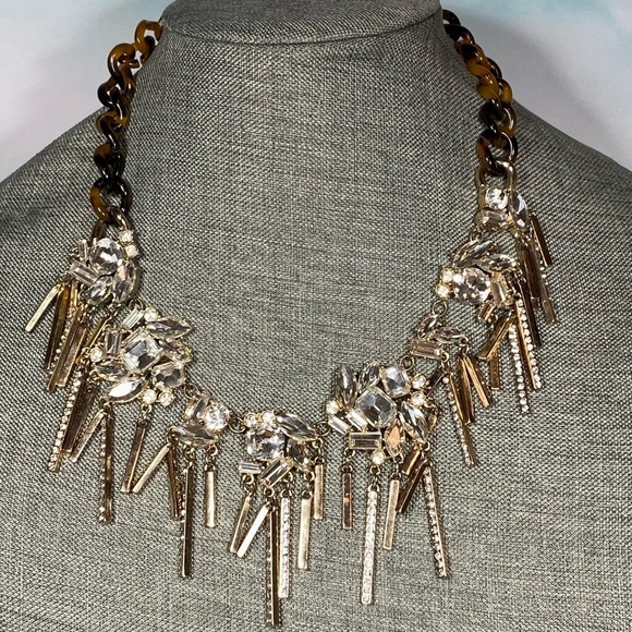 BaubleBar Necklace Rhinestones Bling Statement 17.5”+2” - Picture 2 of 16